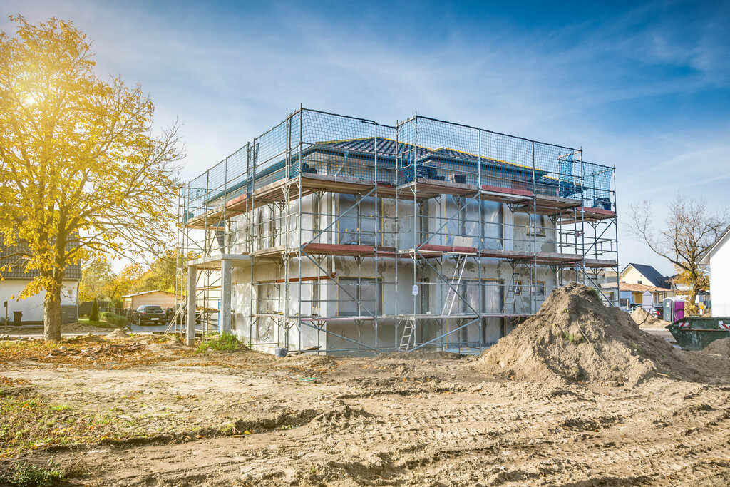 Baustelle massiv gebautes Haus