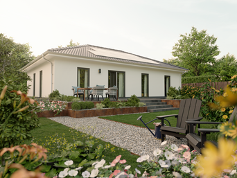 Moderner Bungalow 110 von Town and Country Haus mit individueller Raumaufteilung als Beispiel für flexiblen Hausbau nach Wunsch