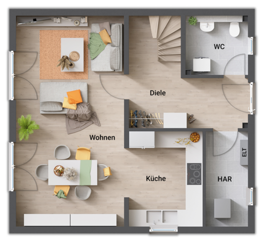 Grundriss Erdgeschoss Raumwunder 100 - novo