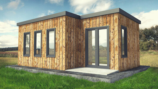mini-holzhaus-haus-holz-single-singlehaus-01 Singlehaus mit Holzverkleidung in der Natur.