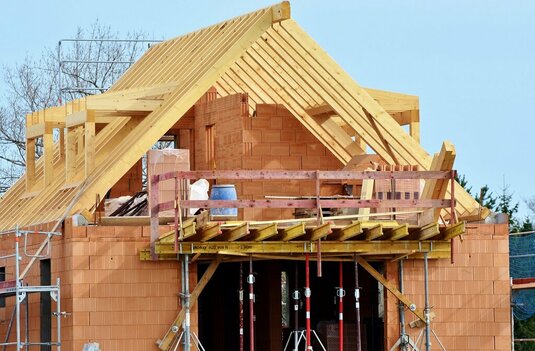 Baustelle eines Ferienhauses