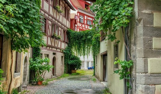 Fachwerkhaus in einer Gasse