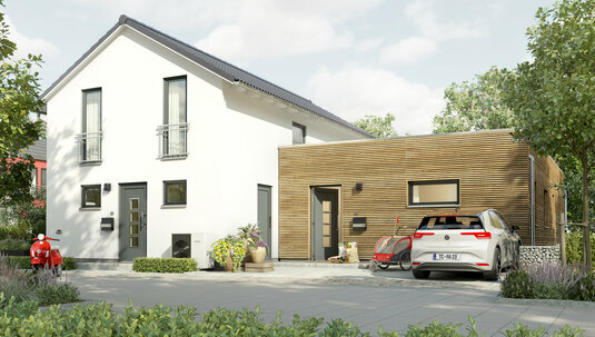 Einfamilienhaus-Aura-125-Mehrgenerationen-Holz-Strassenansicht