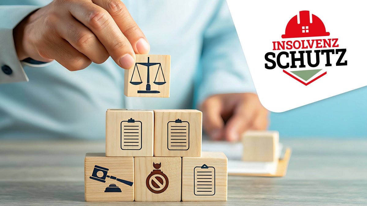 Sicher bauen mit Insolvenzschutz von Town & Country Grafische Übersicht zum Insolvenzschutz bei Town & Country Haus mit 20 % Fertigstellungsbürgschaft, Baugeldkonto, Bauzeitgarantie und Notfallhilfe